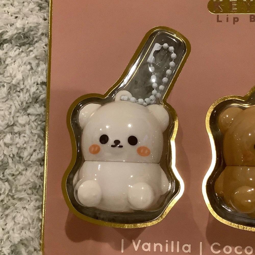 Beary Cute Flavored Lip Balm Trio Bear Keychains Set NWT 3x .24 oz - Picture 2 of 16